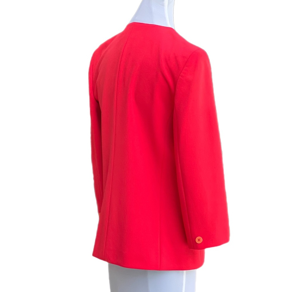 Vintage Red Givenchy Sport Blazer Suit Jacket Size 8 - Picture 4 of 12